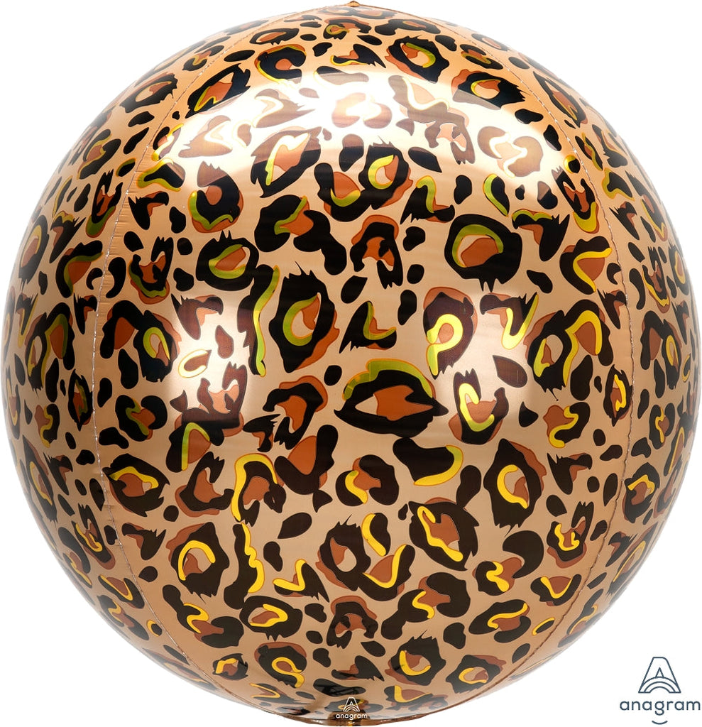 16" Orbz Leopard Print Foil Balloon