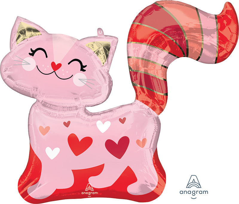 31" SuperShape Pink Kitty Foil Balloon