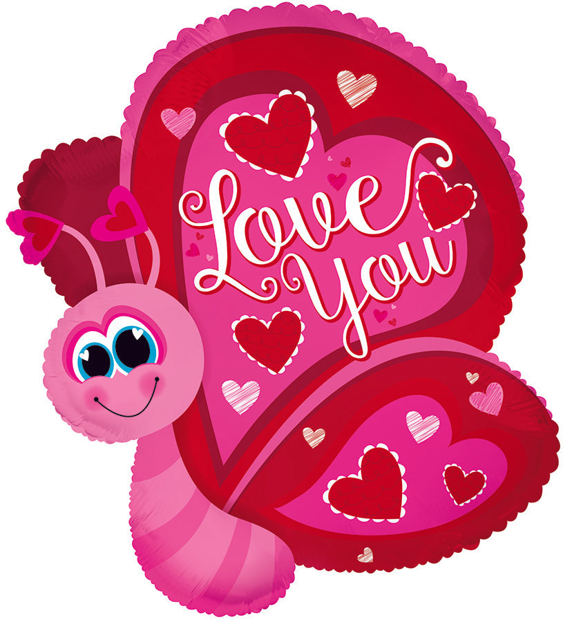 12" Airfill Only Love You Flutterfly Butterfly Balloon