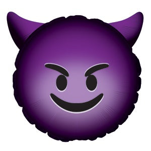 10" Airfill Only Devil with Horns Emoji Emoticon Balloon