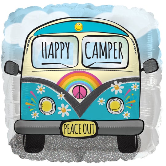 10" Airfill Only Happy Camper Mobile Foil Balloon