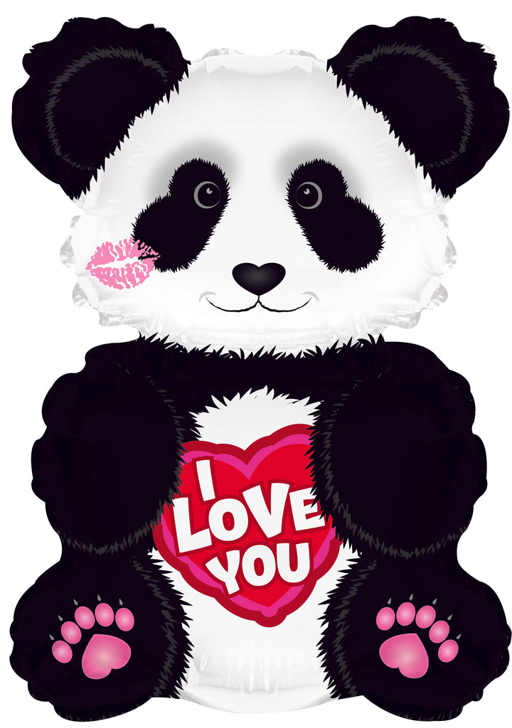 12" Airfill Only I Love You Panda Balloon