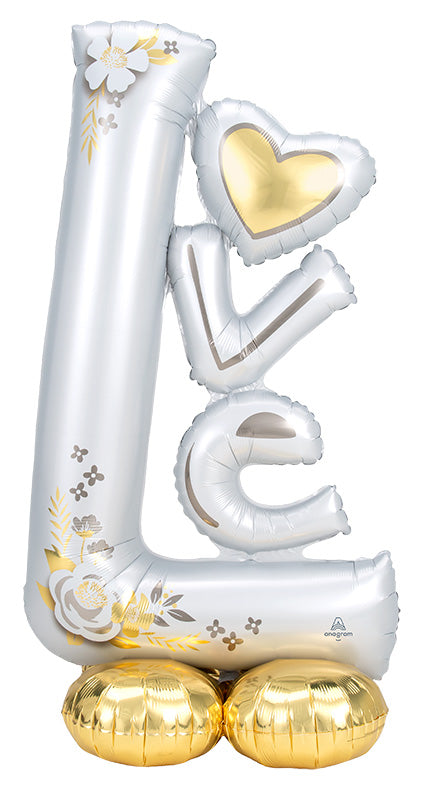 58" Airfill Only Airloonz Consumer Inflatable L-O-V-E Wedding Foil Balloon