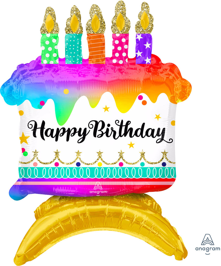18" Consumer Inflatable Birthday Cake Foil Balloon