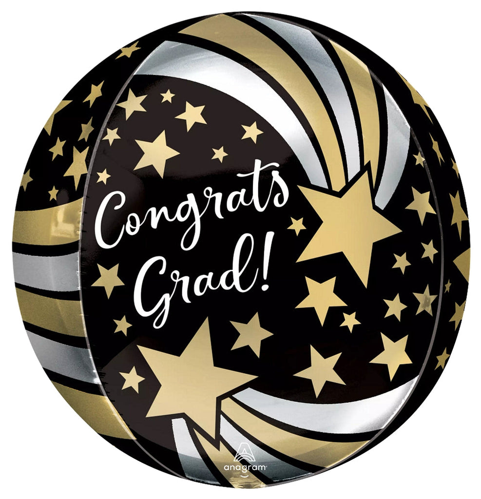 16" Orbz Congrats Grad Shooting Stars Foil Balloon