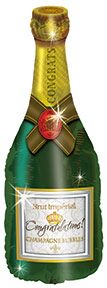 35" Congratulations Champagne Bottle Packaged Balloon