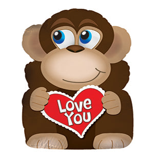 19" Bashful Monkey Balloon