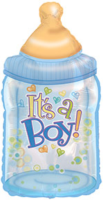 33" It's a Boy Bottle Balloon Packaged