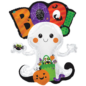 36" Boo Ghost With Candy Foil Balloon