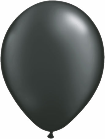 5" Qualatex Latex Balloons Pearl ONYX BLACK (100 Per Bag)