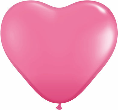 11" Heart Latex balloons (100 Count) Rose