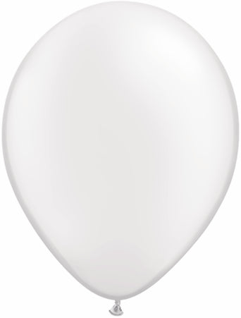 11" Qualatex Latex Balloons Pearl WHITE (100 Per Bag)