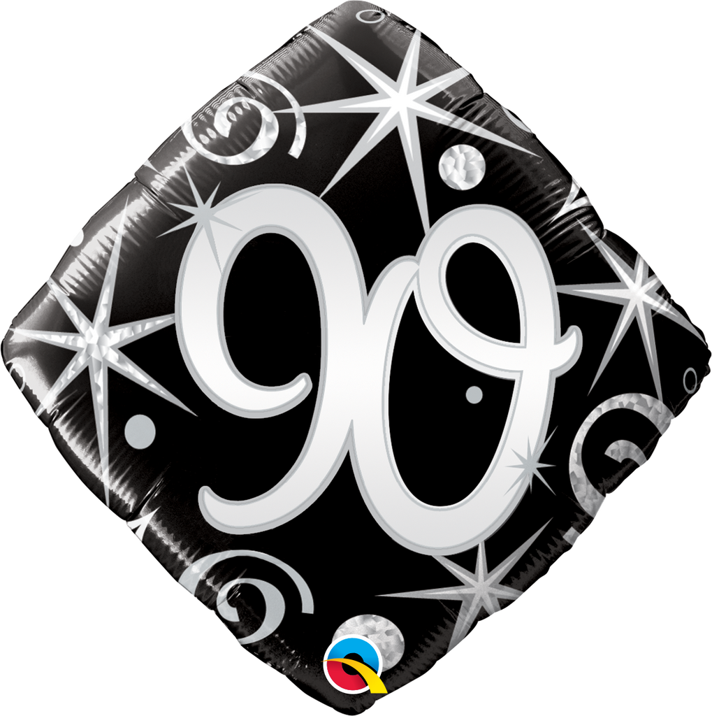 18" Diamond Packaged 90 Elegant Sparkles & Swirls Balloon