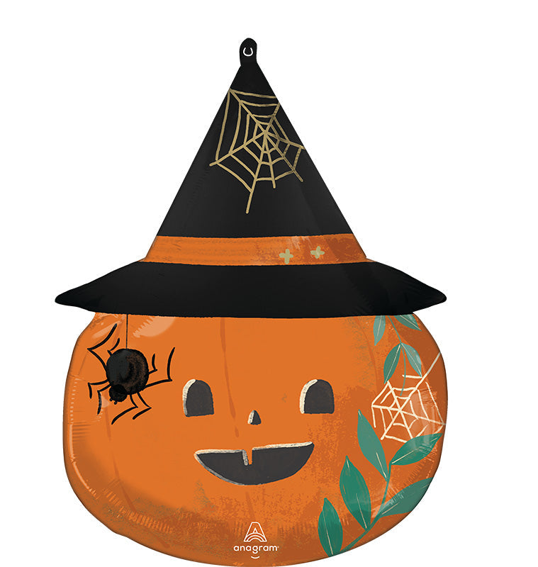 26" Nature in the Night Satin Pumpkin SuperShape Foil Balloon