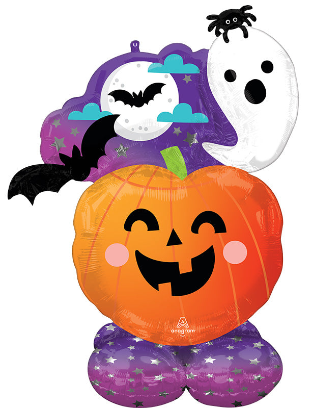 53" Fun & Spooky Ghost & Pumpkin Airloonz Consumer Inflatable Foil Balloon