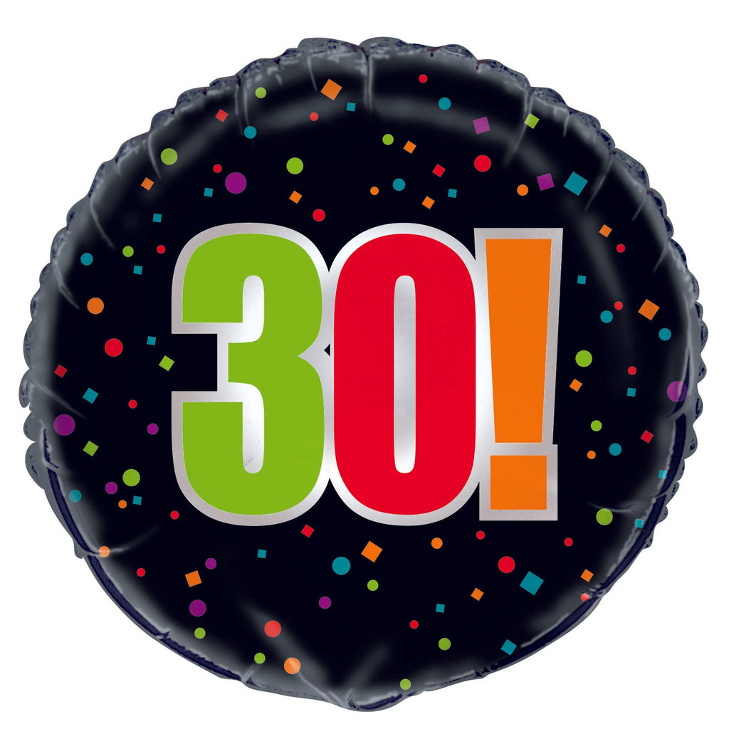18" 30th Birthday Cheer Foil Balloon