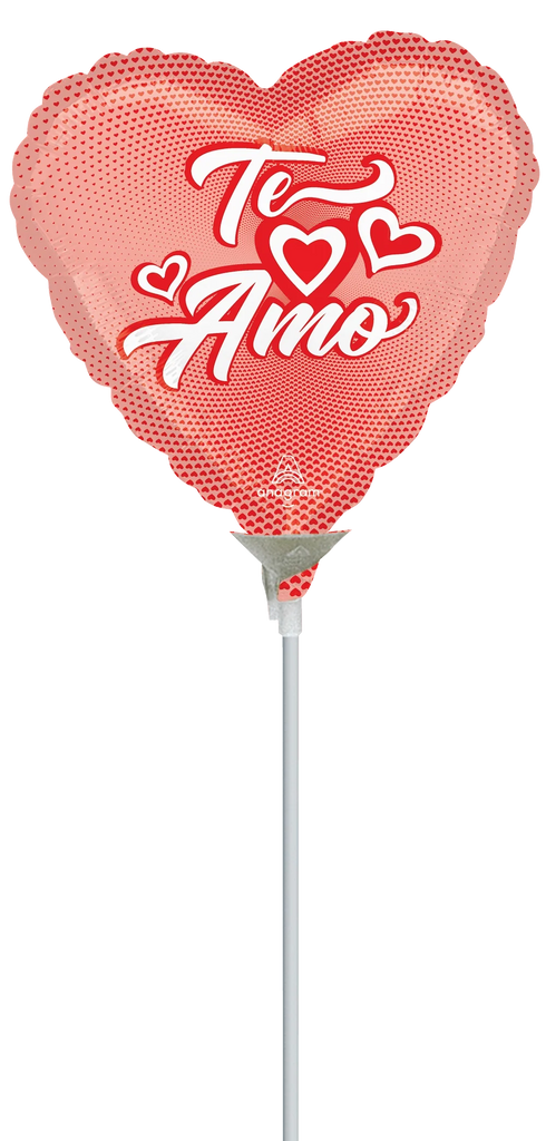 9" Airfill Only Te Amo Corazones (Spanish) Foil Balloon