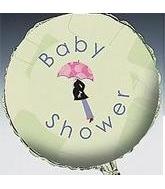 18" Mod Baby Shower Slightly Damaged Print Balloon