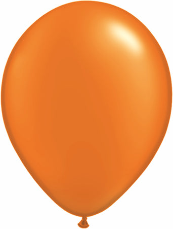 5" Qualatex Latex Balloons Pearl Mandarin Orange (100 Per Bag)