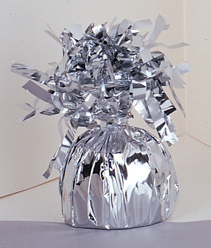 6OZ Silver Foil Wrapped Balloon Weight