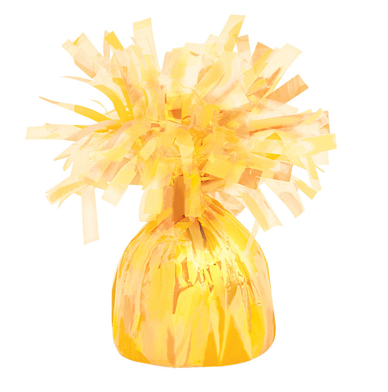 6OZ Yellow Foil Wrapped Balloon Weight