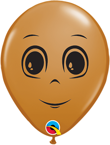 5" Mocha Brown (100 Count) Masculine Face Latex Balloons