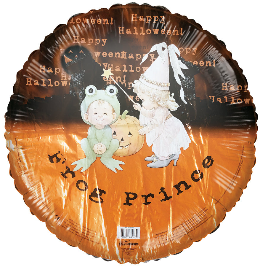 18" Happy Halloween Frog Prince Foil Balloon