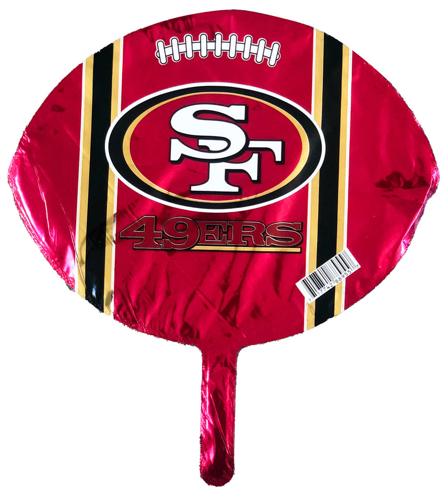 8" Airfill Only San Franscico 49ers Football Shape Foil Balloon