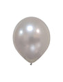 5" Cattex Premium Metal Pure Silver Latex Balloons (100 Per Bag)
