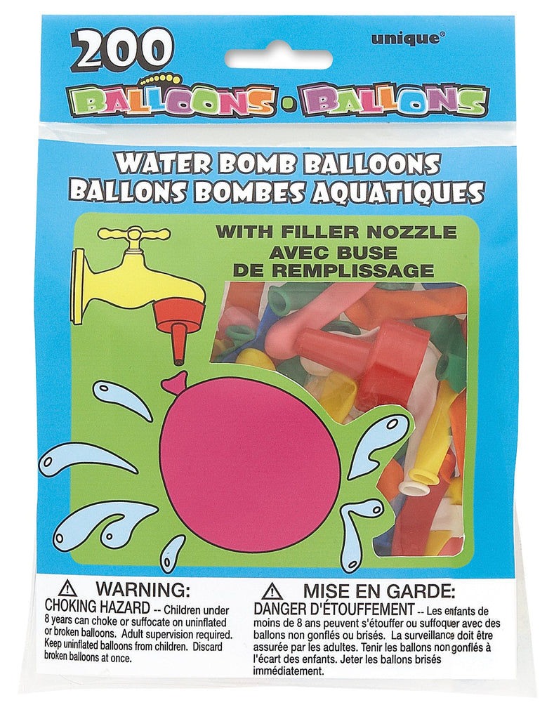 200 Count Water Balloons with Nozzle Unique