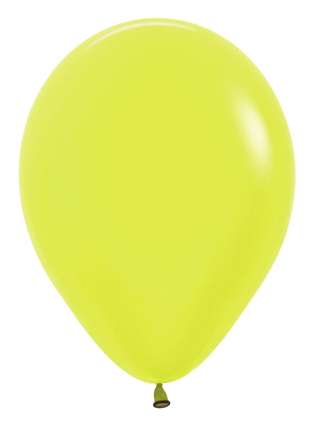 5" Latex Balloons Sempertex/Betallic (50 pieces/bag) Neon Yellow