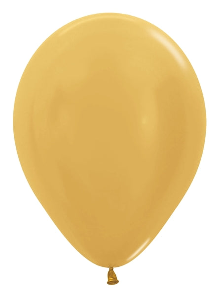 11" Latex Balloons (100 Per Bag) Metallic Gold Betallatex