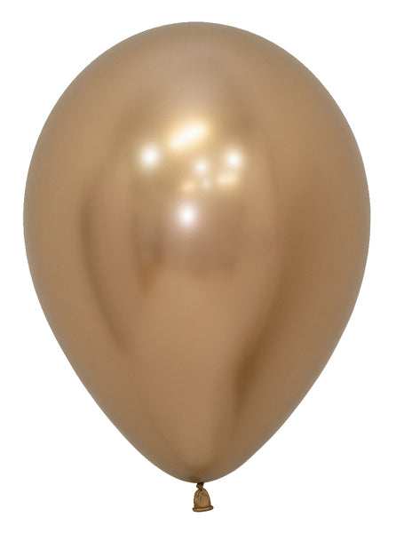 5" Reflex Gold Latex Balloons (100 Per Bag)