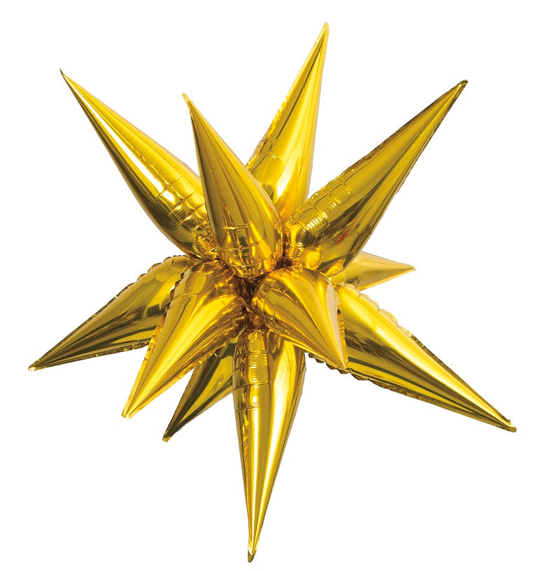 27.5" Star-Burst Balloon Gold Airfill Only