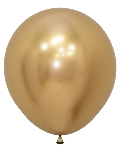 18" Latex Balloons (15 Count) Reflex Gold