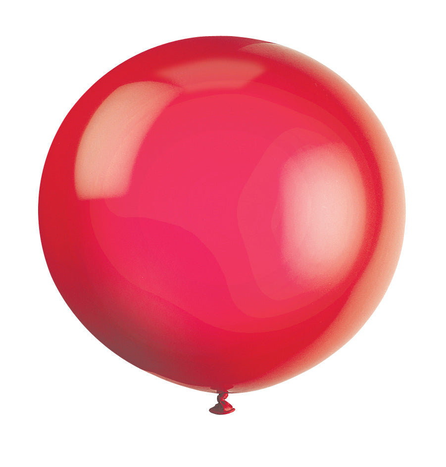 36" Standard Scarlett Red Latex Balloons (6 Per Bag)