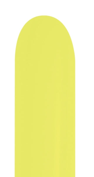 260 Latex Balloon (50 pcs/bag) Neon Yellow