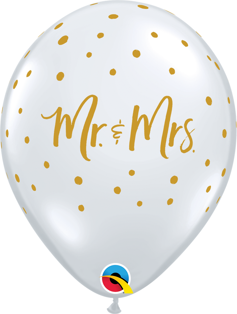 11" Mr. & Mrs. Dots Latex Balloons