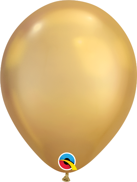 7" Chrome Gold (100 Count) Qualatex Latex Balloons