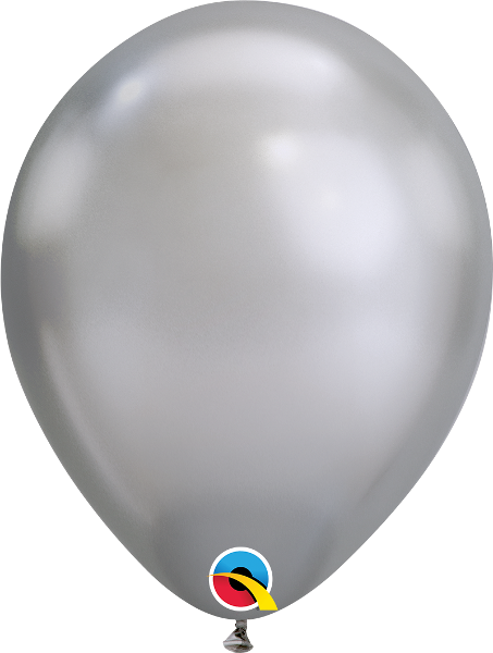 11" Chrome Silver (25 Count) Qualatex Latex Balloons