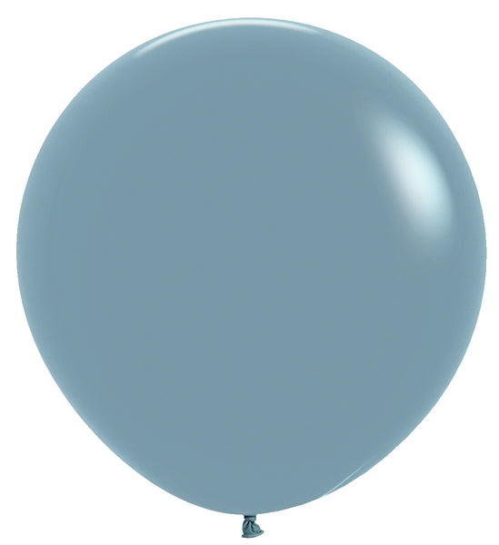 24" Sempertex Latex Balloons (10 Per Bag) Pastel Dusk Blue