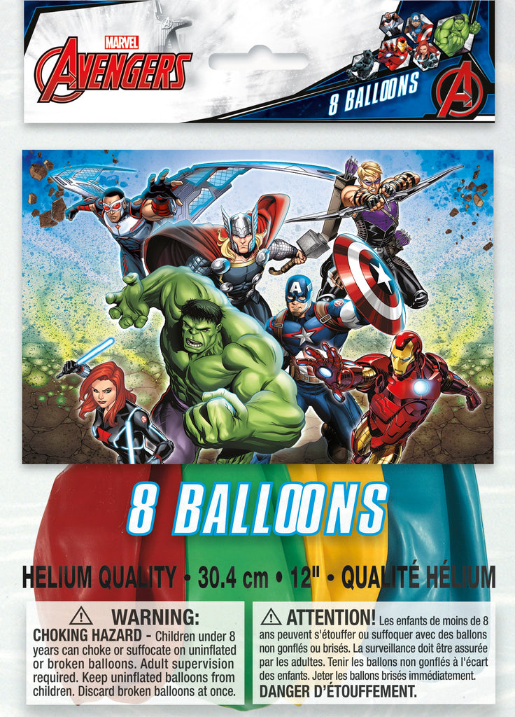 12" (8 Count) Latex Balloons - Avengers