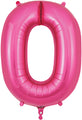 34" Number 0 Pink Oaktree Foil Balloon