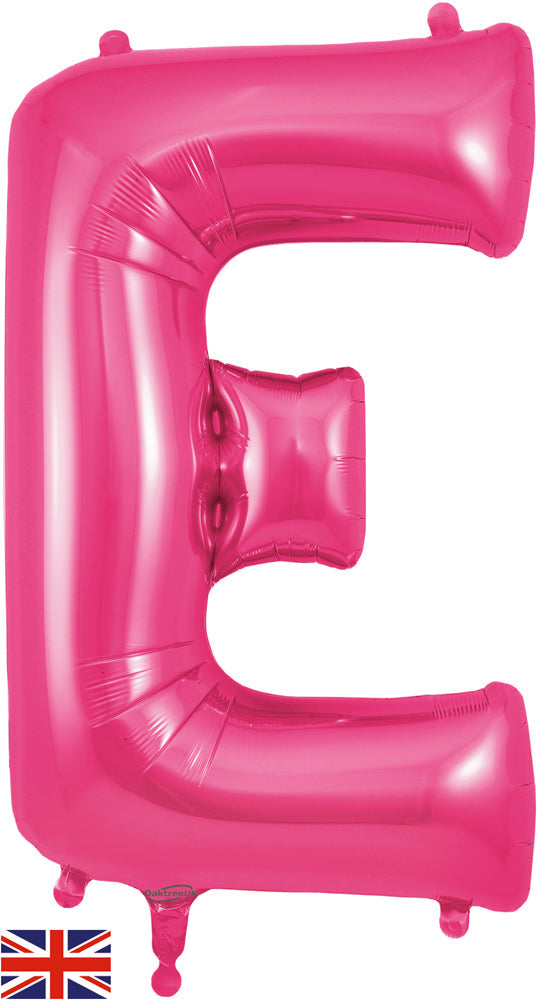 34" Letter E Pink Oaktree Brand Foil Balloon