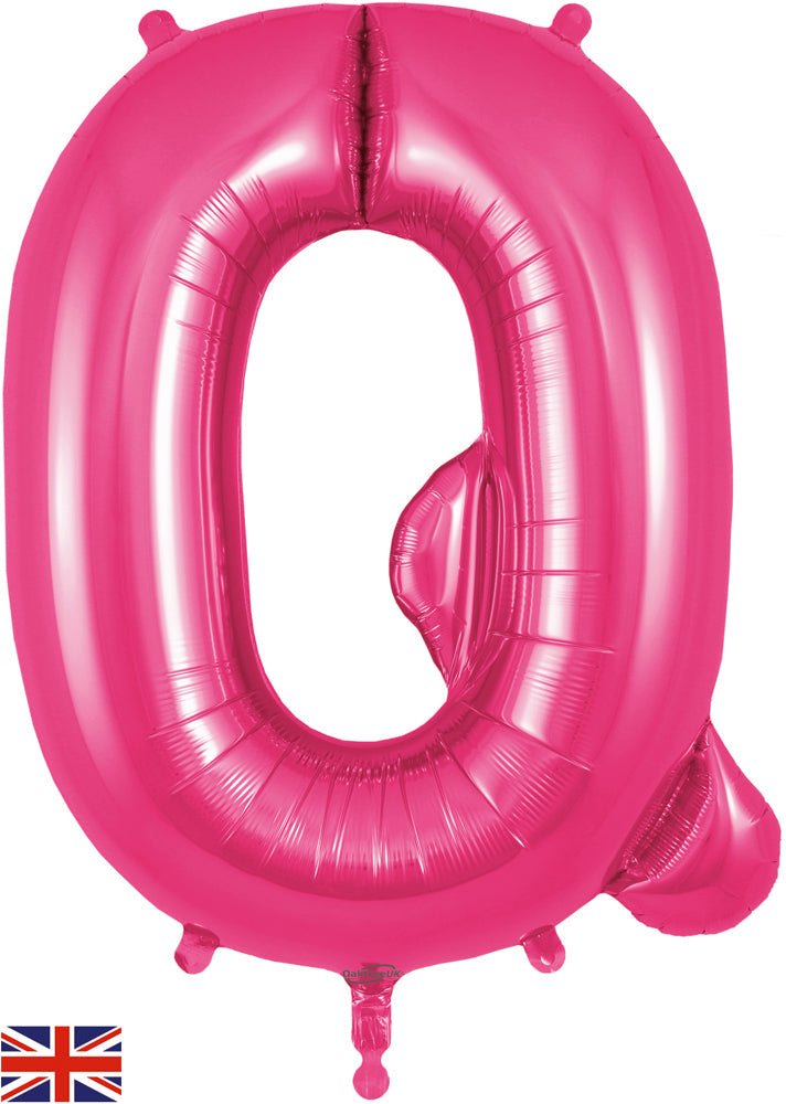34" Letter Q Pink Oaktree Brand Foil Balloon