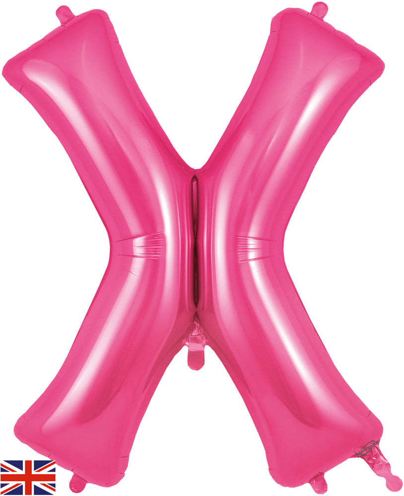 34" Letter X Pink Oaktree Brand Foil Balloon