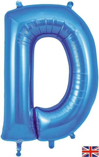 34" Letter D Blue Oaktree Brand Foil Balloon