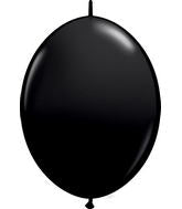 12" Qualatex Latex Balloons Quicklink Onyx Black (50 Count)