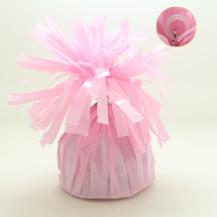 6Oz Baby Pink Foil Wrapped Balloon Weight