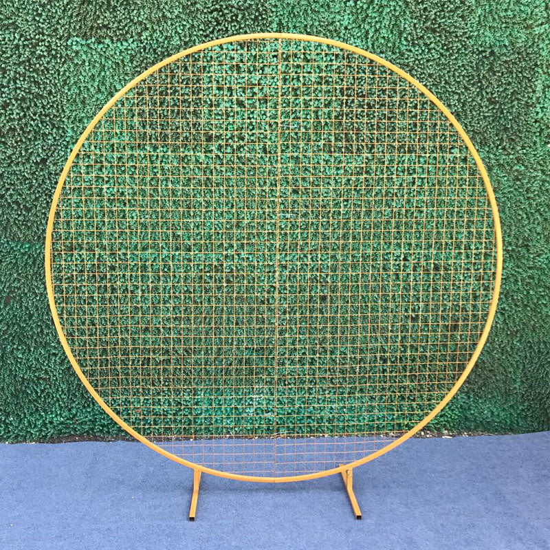 4.9Ft Gold Round Grid Balloon Stand (Pickup Only-Cannot be Shipped)